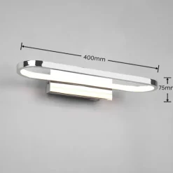 Luminaires Trio Éclairage Led|Applique murale Trio-Leuchten Gianni LED Chrome, 1 lumière