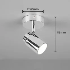 Luminaires Trio Spots Et Projecteurs|Applique murale Trio-Leuchten Angelo Chrome, 1 lumière