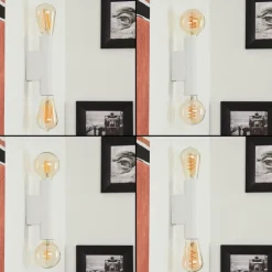 hofstein Appliques|Applique murale Tulla Blanc, 2 lumières