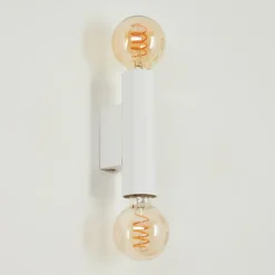 hofstein Appliques|Applique murale Tulla Blanc, 2 lumières