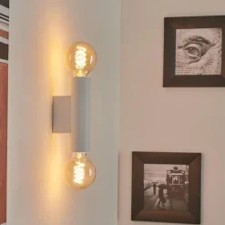 hofstein Appliques|Applique murale Tulla Blanc, 2 lumières