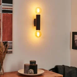 hofstein Appliques|Applique murale Tulla Noir, 2 lumières
