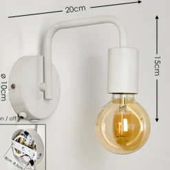 hofstein Appliques|Applique murale Valocolla Blanc, 1 lumière