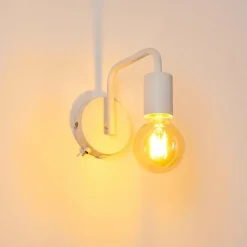 hofstein Appliques|Applique murale Valocolla Blanc, 1 lumière