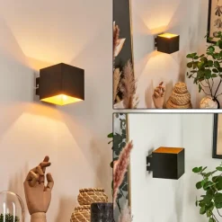 hofstein Appliques|Applique murale Varco Noir, 1 lumière