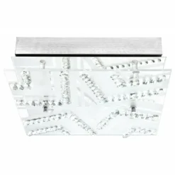 Luminaires Eglo Éclairage Led|Applique ou plafonnier Eglo VERDESCA LED Chrome, Aspect cristal, 4 lumières