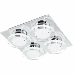 Luminaires Eglo Éclairage Led|Applique ou plafonnier Eglo CISTERNO LED Chrome, 4 lumières