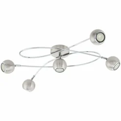 Luminaires Eglo Plafonniers|Applique ou plafonnier Eglo LOCANDA Nickel mat, 5 lumières