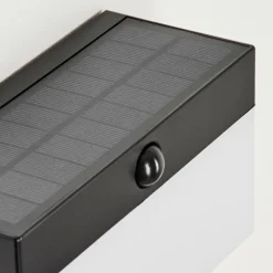 applique solaire Malalhue LED Noir, 1 lumière, Détecteur de mouvement