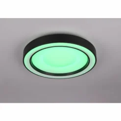 Luminaires Reality Éclairage Led|Arco Plafonnier LED Noir, 1 lumière, Télécommandes, Changeur de couleurs