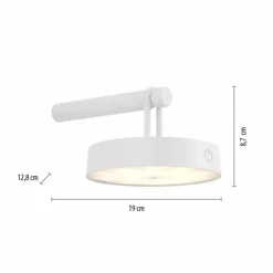 Luminaires Leuchten Direkt Suspensions|ARMA Suspension LED Blanc, 1 lumière