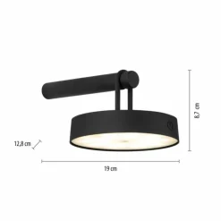 Luminaires Leuchten Direkt Éclairage Led|ARMA Suspension LED Noir, 1 lumière