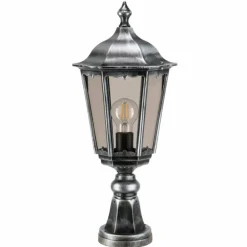 Arrach Lampadaire Luminaires LCD Noir, Argenté, 1 lumière