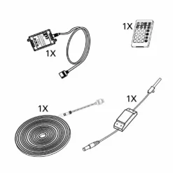 Luminaires Eglo Rubans Led|Bande LED Eglo-Leuchten FLEXIBLE Blanc, 1 lumière