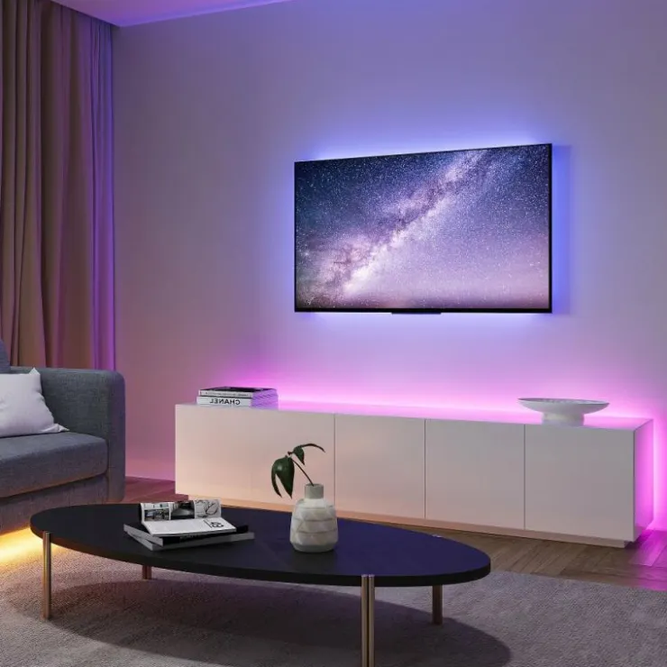 Luminaires Reality Rubans Led|Bande LED Reality SCREEN Noir, 1 lumière, Télécommandes, Changeur de couleurs