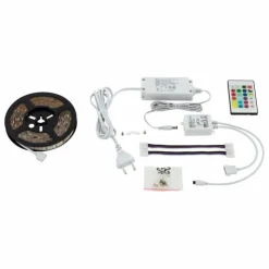Luminaires Eglo Rubans Led|Bande lumineuse LED STRIPES-FLEX Eglo Transparent, 1 lumière, Télécommandes, Changeur de couleurs