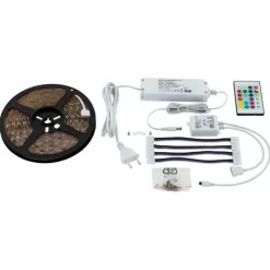 Luminaires Eglo Rubans Led|Bande lumineuse LED STRIPES-FLEX Eglo Transparent, 1 lumière, Télécommandes, Changeur de couleurs