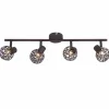 Luminaires Brilliant Spots Et Projecteurs|Barre de spots Brilliant Virgo Brun, 4 lumières
