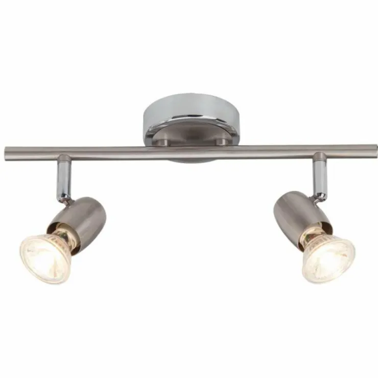 Luminaires Brilliant Éclairage Led|Barre de spots Brilliant Wesley LED Chrome, 2 lumières