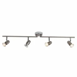 Luminaires Brilliant Éclairage Led|Barre de spots Brilliant Wesley LED Chrome, 4 lumières