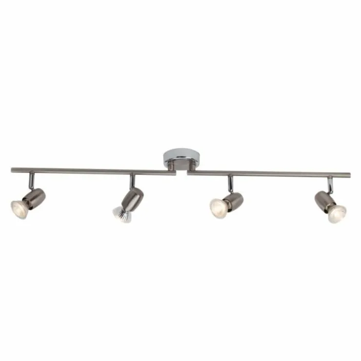 Luminaires Brilliant Éclairage Led|Barre de spots Brilliant Wesley LED Chrome, 4 lumières