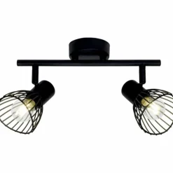 Luminaires Brilliant Spots Et Projecteurs|Barre de spots Brilliant Elhi Noir, 2 lumières