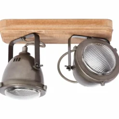 Luminaires Brilliant Spots Et Projecteurs|Barre de spots Brilliant Carmen Wood Acier inoxydable, 2 lumières