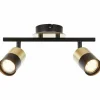 Luminaires Brilliant Spots Et Projecteurs|Barre de spots Brilliant Maribel Laiton, Noir, 2 lumières