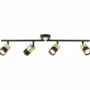 Luminaires Brilliant Spots Et Projecteurs|Barre de spots Brilliant Maribel Laiton, Noir, 4 lumières