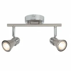Luminaires Brilliant Spots Et Projecteurs|Barre de spots Brilliant Sanny Fer, 2 lumières