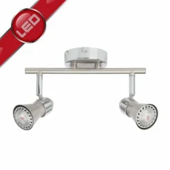 Luminaires Brilliant Spots Et Projecteurs|Barre de spots Brilliant Sanny Fer, 2 lumières