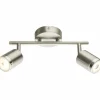 Luminaires Globo Lighting Éclairage Led|Barre de spots Globo COMORE LED Nickel mat, 2 lumières