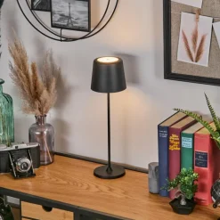 Belece Lampe de table d'extérieur, Lampe à poser LED Noir, 1 lumière