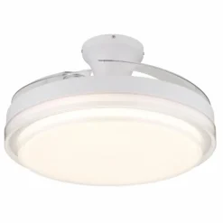 Beliz Ventilateur de plafond lumineux Luminaires Globo Lighting LED Blanc, 1 lumière, Télécommandes