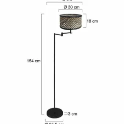 Luminaires Steinhauer Lampadaires Et Lampes Sur Pied|Bella Lampadaire Noir, 1 lumière