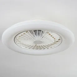 Benasal Plafonnier, Ventilateur de plafond lumineux Blanc, 1 lumière, Télécommandes