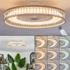 Benasal Plafonnier, Ventilateur de plafond lumineux Écru, Blanc, 1 lumière, Télécommandes