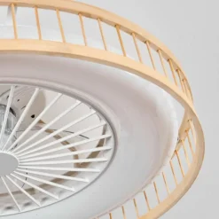 Benasal Plafonnier, Ventilateur de plafond lumineux Écru, Blanc, 1 lumière, Télécommandes