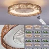 Benasal Plafonnier, Ventilateur de plafond lumineux Écru, Blanc, 1 lumière, Télécommandes