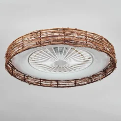 Benasal Plafonnier, Ventilateur de plafond lumineux Écru, Blanc, 1 lumière, Télécommandes