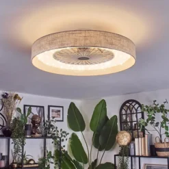 Benasal Plafonnier, Ventilateur de plafond lumineux LED Blanc, 1 lumière, Télécommandes