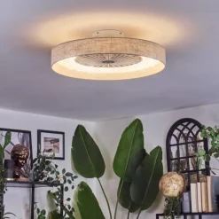 Benasal Plafonnier, Ventilateur de plafond lumineux LED Blanc, 1 lumière, Télécommandes