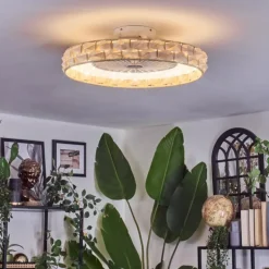Benasal Plafonnier, Ventilateur de plafond lumineux LED Blanc, 1 lumière, Télécommandes