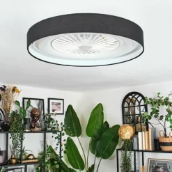 Benasal Plafonnier, Ventilateur de plafond lumineux LED Blanc, 1 lumière, Télécommandes
