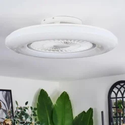 Benesal Plafonnier, Ventilateur de plafond lumineux LED Blanc, 1 lumière, Télécommandes