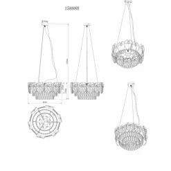 Luminaires Globo Lighting Lustres|Benjamin Lustre Chrome, 8 lumières