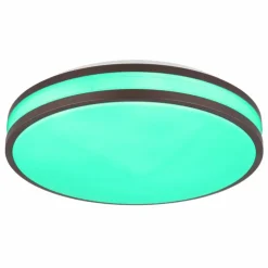 Luminaires Globo Lighting Éclairage Led|Betha Plafonnier LED Brun, Blanc, 1 lumière, Télécommandes, Changeur de couleurs