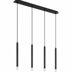 Luminaires Globo Lighting Suspensions|Blake Suspension Noir, 4 lumières