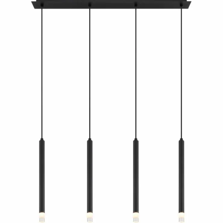 Luminaires Globo Lighting Suspensions|Blake Suspension Noir, 4 lumières