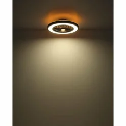 Blizzak Ventilateur de plafond lumineux Luminaires Globo Lighting LED Noir, 1 lumière, Télécommandes